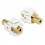 Delock Keystone Module stereo jack female 3.5mm 4pin - stereo jack female 3.5mm 4pin gold plated white