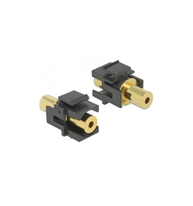 Delock Keystone Module stereo jack female 3.5mm 4pin - stereo jack female 3.5mm 4pin gold plated black