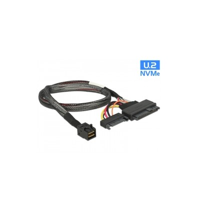 Delock Cable SFF-8643 male - U.2 SFF-8639 male + SATA power connector 50cm