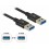 Delock Cable SuperSpeed USB 10 Gbps (USB 3.1 Gen 2) USB Type-A male - USB Type-A male 0.5 m coaxial black Premium