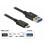 Delock Cable SuperSpeed USB 10 Gbps (USB 3.1 Gen 2) USB Type- C™ male - USB Type-A male 0.5 m coaxial black Premium