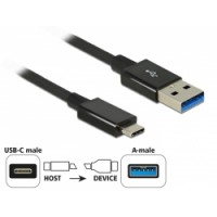 Delock Cable SuperSpeed USB 10 Gbps (USB 3.1 Gen 2) USB Type- C™ male - USB Type-A male 0.5 m coaxial black Premium