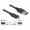 Delock Cable SuperSpeed USB 10 Gbps (USB 3.1 Gen 2) USB Type- C™ male - USB Type-A male 1 m coaxial black Premium