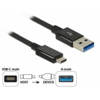 Delock Cable SuperSpeed USB 10 Gbps (USB 3.1 Gen 2) USB Type- C™ male - USB Type-A male 1 m coaxial black Premium