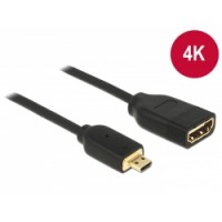 Delock Cable High Speed HDMI with Ethernet – HDMI Micro-D male - HDMI-A female 3D 4K 20 cm