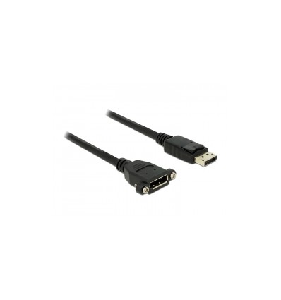 Delock Cable Displayport 1.2 male - Displayport female panel-mount 1 m