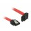 Delock Cable SATA 6 Gb/s male straight - SATA male upwards angled 10 cm red metal