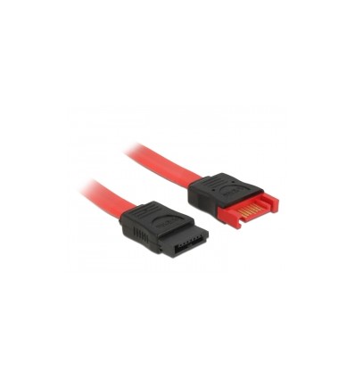 Delock Extension cable SATA 6 Gb/s male - SATA female 10 cm red