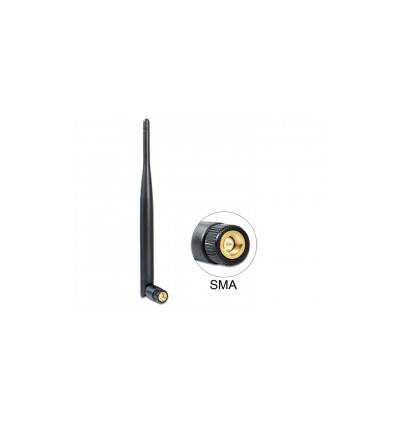 Delock WLAN Antenna 802.11 ac/a/b/g/n SMA 5 dBi omnidirectional joint black