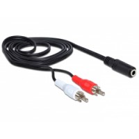 Delock Cable 2 x RCA male - 1 x 3 pin 3.5 mm Stereo jack 1.40 m