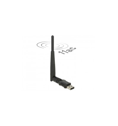 Delock USB 2.0 Dual Band WLAN ac/a/b/g/n Stick 433 Mbps with external Antenna