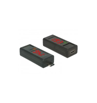 Delock USB Type-C™ Adapter with LED indicator for Voltage and Ampere