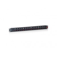 Equip, PoE Passive Patch Panel 16 Ports, black, 1U, without. Power Supply
