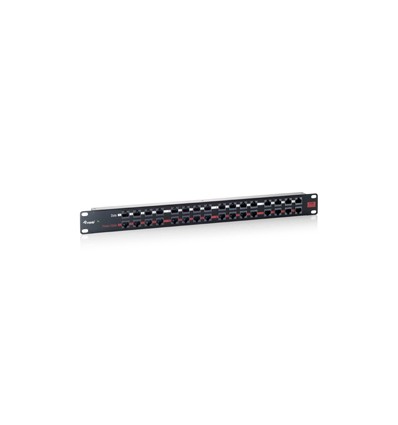 Equip, PoE Passive Patch Panel 16 Ports, black, 1U, without. Power Supply