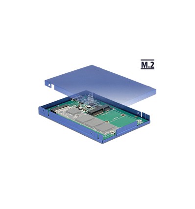 Delock 2.5″ Converter USB 3.1 Micro-B female - M.2 / mSATA with enclosure