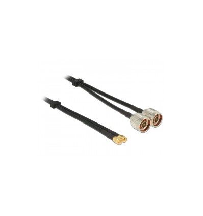 Delock Antennena Cable N Plug - SMA Plug Twin Cable RG-58 A/U 10 m