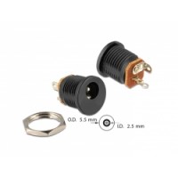 Delock Installation socket DC 2.5 x 5.5 mm