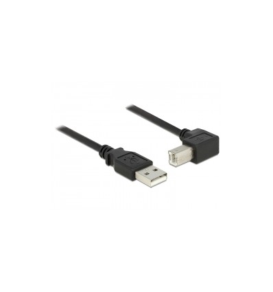 Delock Cable USB 2.0 Type-A male - USB 2.0 Type-B male angled 0.5 m black