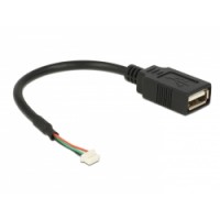 Delock Cable USB 2.0 pin header female 1.25 mm 4 pin - USB 2.0 Type-A female 15 cm