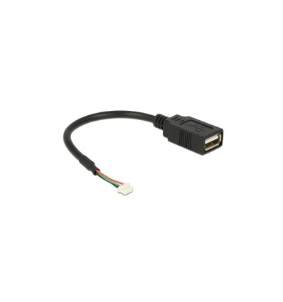 Delock Cable USB 2.0 pin header female 1.25 mm 4 pin - USB 2.0 Type-A female 15 cm