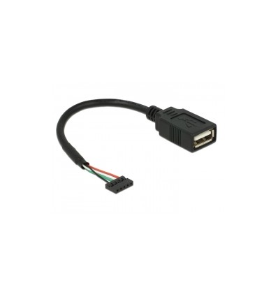 Delock Cable USB 2.0 pin header female 2.00 mm 5 pin - USB 2.0 Type-A female 15 cm