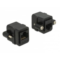 Delock Adapter RJ45 female - RJ45 female panel-mount Cat.6 UTP