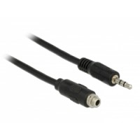 Delock Cable Stereo Jack 3.5 mm female panel-mount - Stereo Jack 3.5 mm male 100 cm