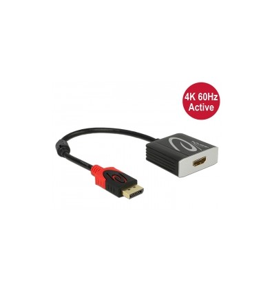 Delock Adapter Displayport 1.2 male - HDMI female 4K 60 Hz Active