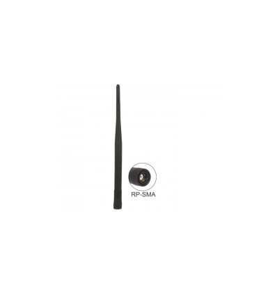 Delock ISM 169 MHz Antenna RP-SMA plug 0 dBi omnidirectional fixed black