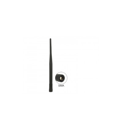 Delock ISM 169 MHz Antenna SMA plug 0 dBi omnidirectional fixed black