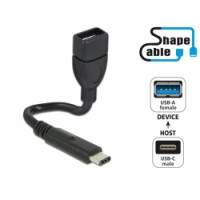 Delock Cable USB 2.0 Type-C™ male - USB 2.0 Type-A female ShapeCable 0.15 m