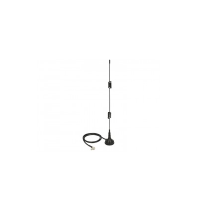 Delock LTE Antenna TS-9 Plug 2 - 3 dBi omnidirectional magnetical base fixed black