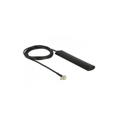 Delock LTE Antenna TS-9 plug 3 dBi omnidirectional fixed black adhesive mounting