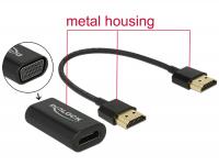 Delock Adapter HDMI-A male VGA female Metal Housing with 15 cm cable