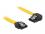 Delock Cable SATA 6 Gbs male straight SATA male left angled 70 cm yellow metal
