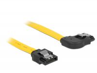 Delock Cable SATA 6 Gbs male straight SATA male right angled 30 cm yellow metal