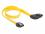 Delock Cable SATA 6 Gbs male straight SATA male right angled 30 cm yellow metal