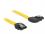 Delock Cable SATA 6 Gbs male straight SATA male right angled 50 cm yellow metal