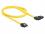 Delock Cable SATA 6 Gbs male straight SATA male right angled 50 cm yellow metal
