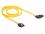 Delock Cable SATA 6 Gbs male straight SATA male right angled 70 cm yellow metal
