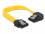 Delock Cable SATA 6 Gbs male straight SATA male left angled 10 cm yellow metal