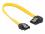 Delock Cable SATA 6 Gbs male straight SATA male left angled 20 cm yellow metal