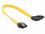 Delock Cable SATA 6 Gbs male straight SATA male right angled 20 cm yellow metal