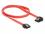 Delock Cable SATA 6 Gbs male straight SATA male left angled 50 cm red metal