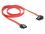 Delock Cable SATA 6 Gbs male straight SATA male left angled 70 cm red metal