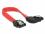 Delock Cable SATA 6 Gbs male straight SATA male right angled 10 cm red metal