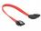 Delock Cable SATA 6 Gbs male straight SATA male right angled 20 cm red metal