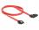 Delock Cable SATA 6 Gbs male straight SATA male right angled 50 cm red metal