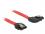 Delock Cable SATA 6 Gbs male straight SATA male right angled 70 cm red metal