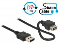 Delock Cable EASY-USB 2.0 Type-A male EASY-USB 2.0 Type-A female ShapeCable 1 m